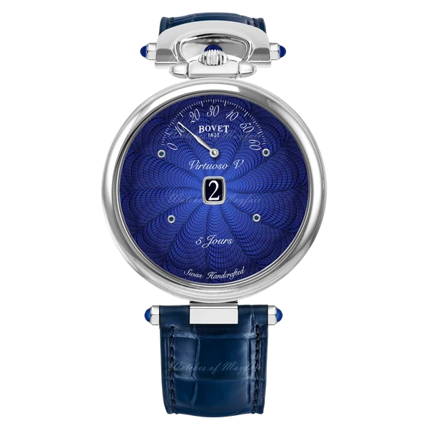Bovet Amadeo Fleurier Virtuoso V White Gold Blue Guilloche Dial
